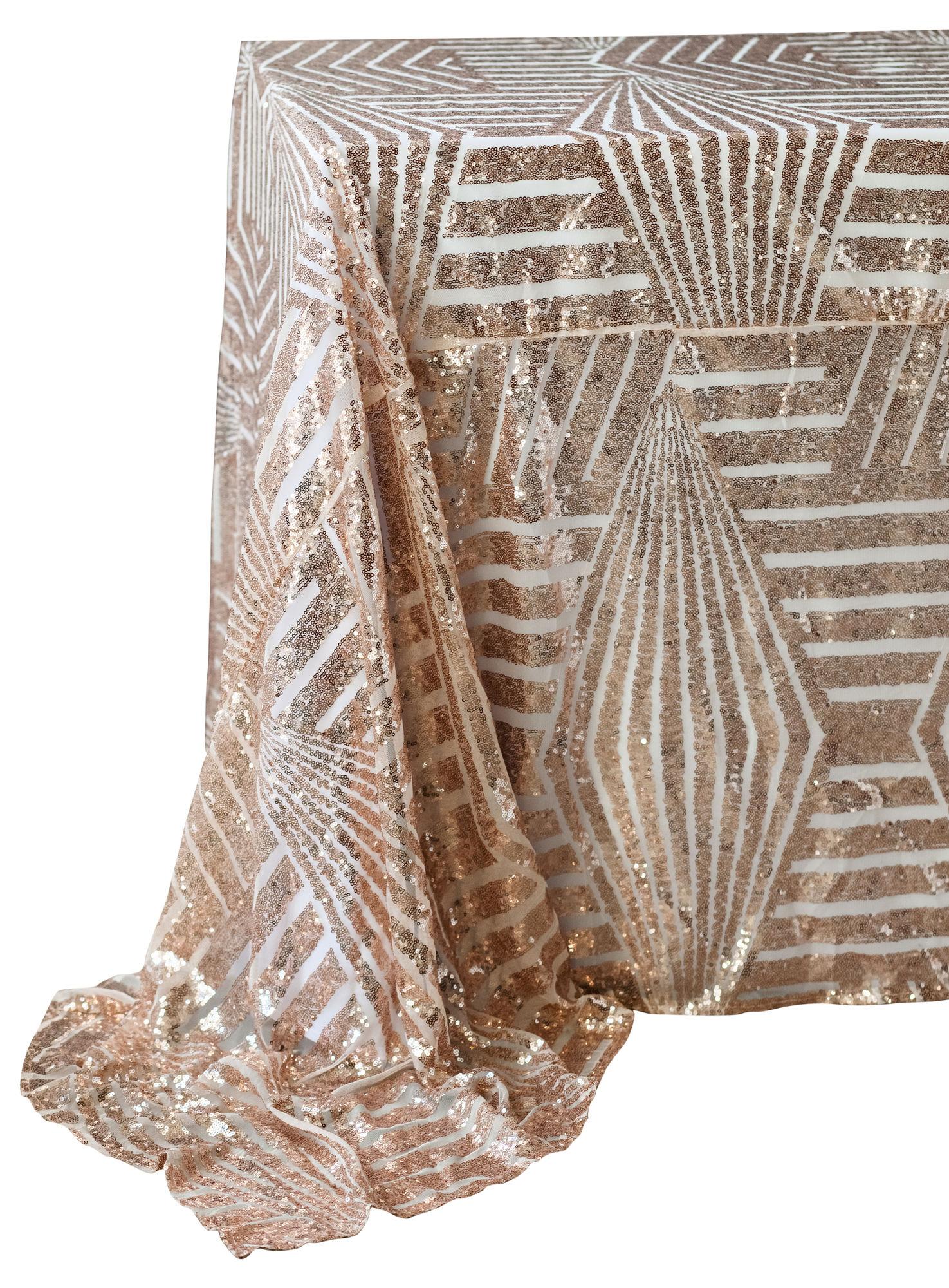 SEQUIN LAYOUT rectangular BURLESQUE in pink gold #841