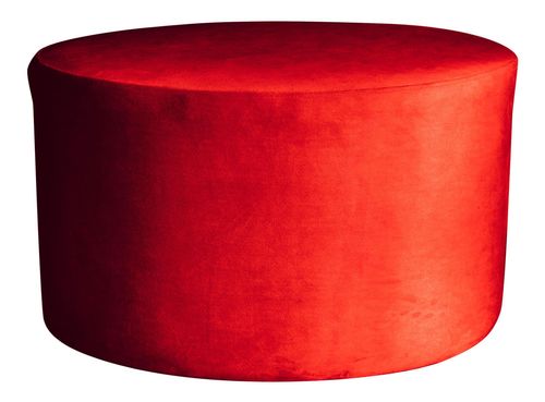 Large round NORMAN pouf, ice red #318