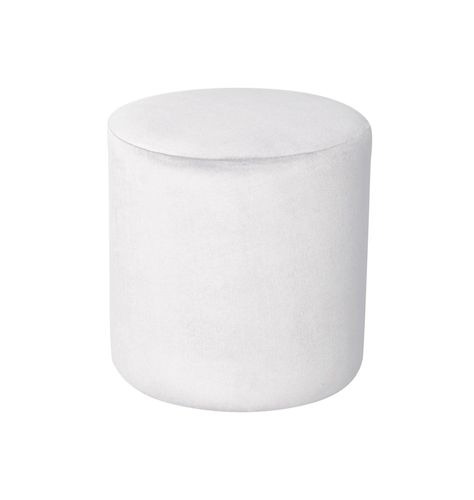 Medium round NORMAN pouf, ice white #347/348
