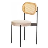 Mix RATTAN TEMPO black chair with BEIGE seat 