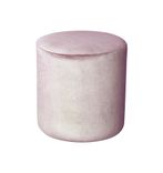Medium round NORMAN pouf, ice pink #303