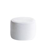 Small round NORMAN pouf, ice white #347