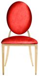 Gold DUPONT velvet chair, red #318