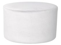 Large round NORMAN pouf, ice white #347