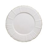 MATILLA white appetizer plate with gold rim