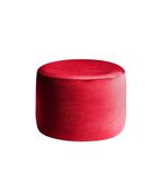 Small round NORMAN pouf, ice red #318