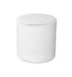 Medium round NORMAN pouf, ice white #347/348