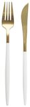 White-gold BAKER cutlery, set of 2