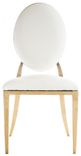 Gold DUPONT velvet chair, white #437